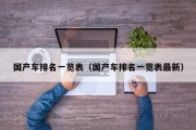 国产车排名一览表（国产车排名一览表最新）
